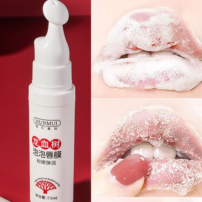 Hunmui Dragon Blood Tree Bubble Lip Mask 1PC Máscara Labial Removedor De Pele Morta Esfoliante Tratamento