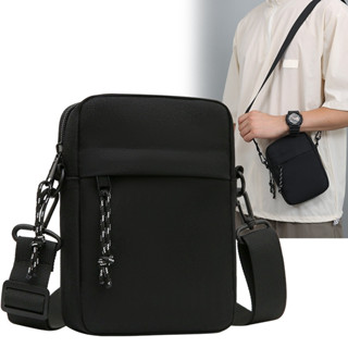 Bolsa Para Mensageiro Masculino Cor Preta Pequena À Prova D
