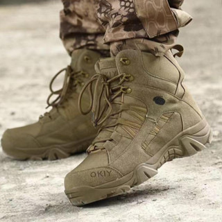 Botas De Trabalho Militar Tático De Couro Genuíno Para Uso Externo , Combate Casual 2023 39-46