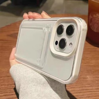 3 em 1 transparente Inserir cartão celular Capinha Capa Para iPhone 15 14 13 12 11 Pro Max XR XS X 7 8 Plus