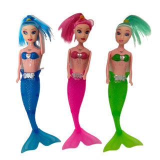 19.5cm LED Luz Sereia Boneca Princesa brinquedos para bebê