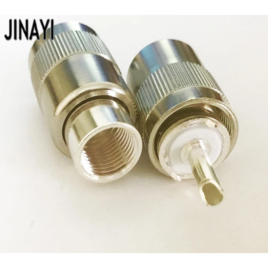Conector Adaptador De Solda Macho UHF PL259 , 2 Peças , Para RG8 RG213 7D-FB LMR400 50-7 Cabo Coaxial