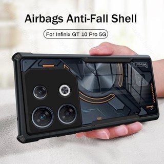 Caixa infinx GT10 Pro Blindagem Acrílica Transparente À Prova De Choque Coque Para Infinix Zero 30 5G 2023 Nota 30 4G 5G 30i 12 Hot 30 Play 30i NFC Smart 7 TPU Capa Traseira Macia