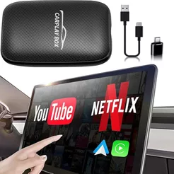 Adaptador Carplay Sem Fio E Android Com Slot Para Cartão Netflix YouTube TF iPhone , Carro