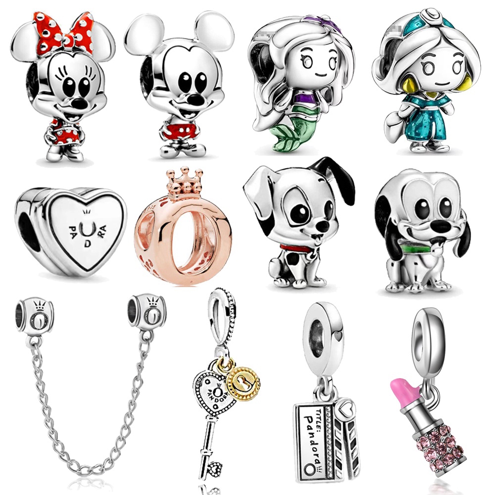 Berloque Pingente Charme Bijuteria Princesa Mouse Mouse Charm Joias De Prata 925