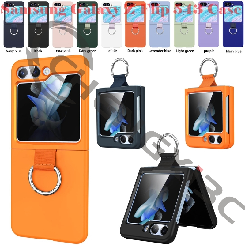 Caixa Para Samsung Galaxy Z Flip 5 4 3 Telefone Com Anel Flip5 Flip4 Flip3 Tampa 5 4 3 Caixas Ultrafinas anti-Queda