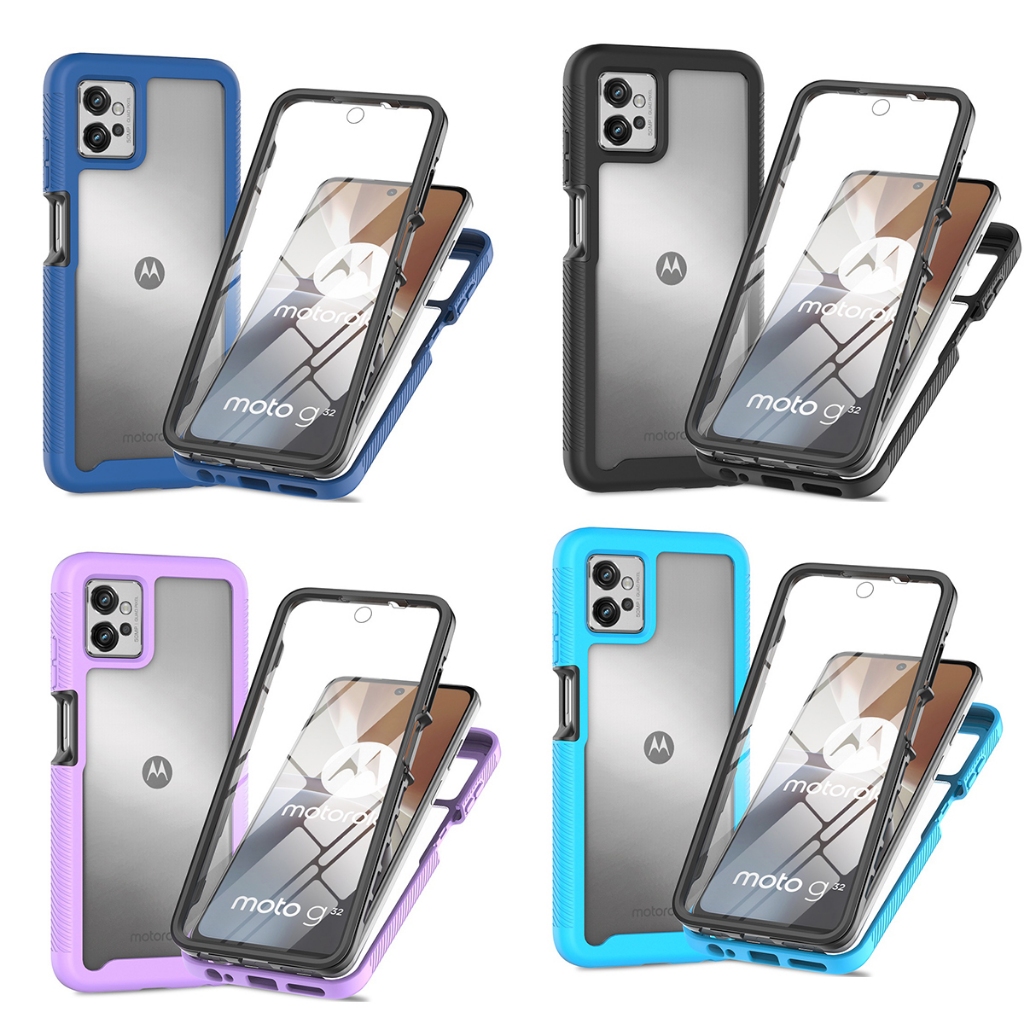 360 ° Capa De Proteção Total À Prova De Choque Para Motorola MOTO  G22 G52 G62 G53 G54 G23 Case PC TPU PET Filme Proteto