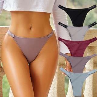 Calcinha De Algodão Feminina Sexy Fio Dental Roupa Íntima Cor Única