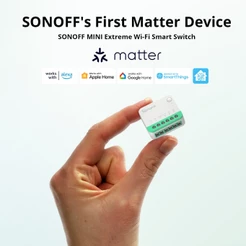 SONOFF MINIR4M MINI Extreme Wi-Fi Smart Switch ESP32 Chip Desmontar Relé Matter Compatível eWeLink Controle Por Voz via Alexa Google