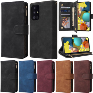 Caixa De Luxo Para Samsung Galaxy S21 Ultra S20 Plus S20 FE S21 FE Note 20 Ultra S20+ S21+ Carteira Com Zíper De Couro De PU Macio Tampa Do Suporte De Pele Flip