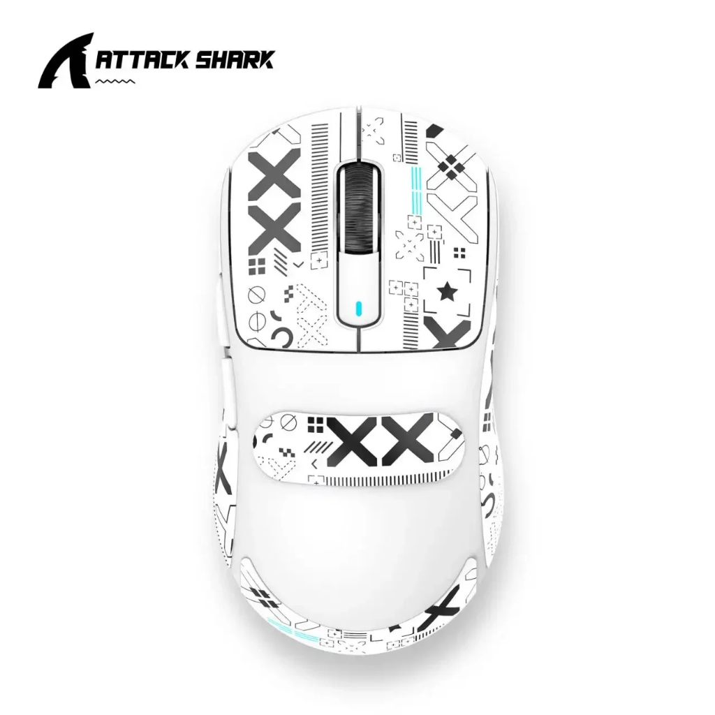 Mouse Bluetooth X3 pixel art paw3395 Attack Shark 2.4g, conexão tri-mode, 26000dpi, 650ips, 49g, mouse light macro gaming