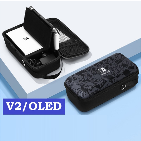 Para Nintendo Switch & OLED Saco De Armazenamento De PU Bolsa De Transporte Portátil Rígida Suporte De Acessórios De Capa Protetora Console em Oferta na Shopee