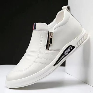 2023 Moda Novo Estilo Sola Macia Sola Leve Sapatos Casuais Lisos Sapatos Brancos para Homens