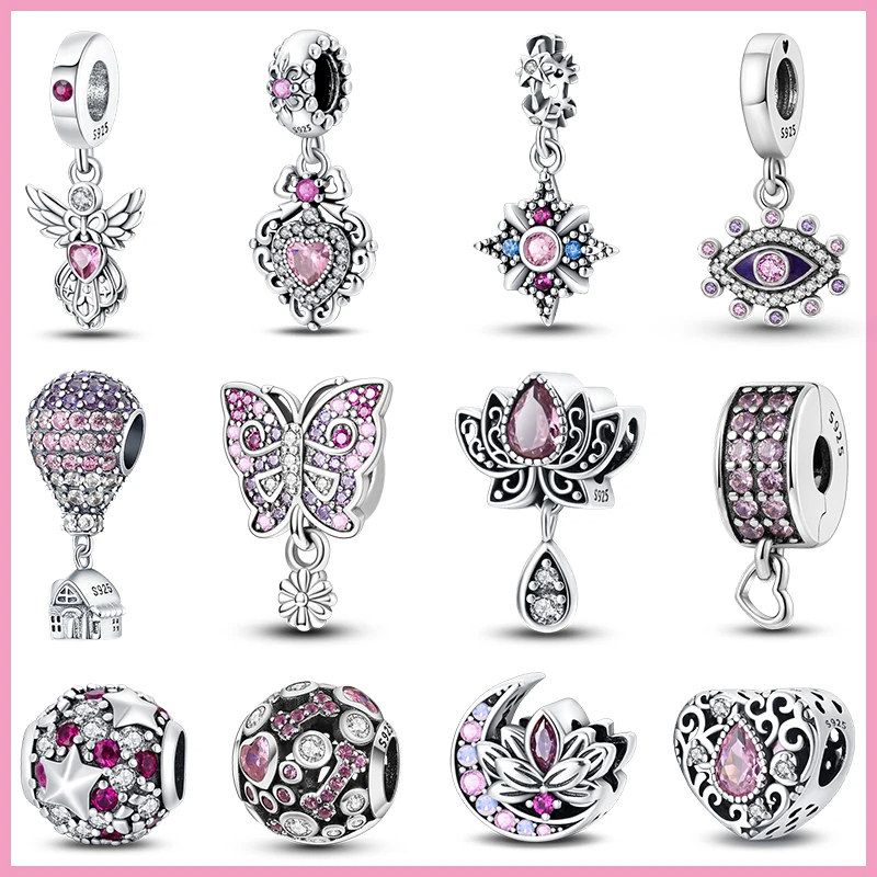 Novo Em Romântico Retro Clássico Série Lotus Charm Beads Fits 925 Sterling Silver Pulseira Original Feminina Pendant Bead Jewelry Making