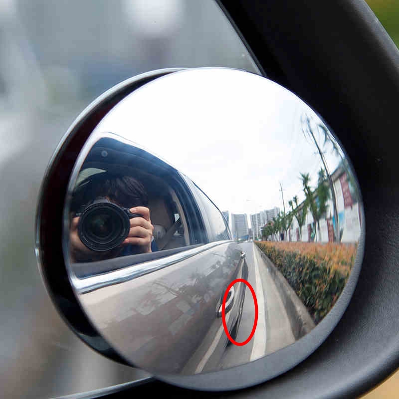 OM 2Pcs Espelhos Retrovisores De 2 Polegadas Com Vista Cega Para Carro Redondo Espelho Retrovisor De Ângulo Amplo Convexo