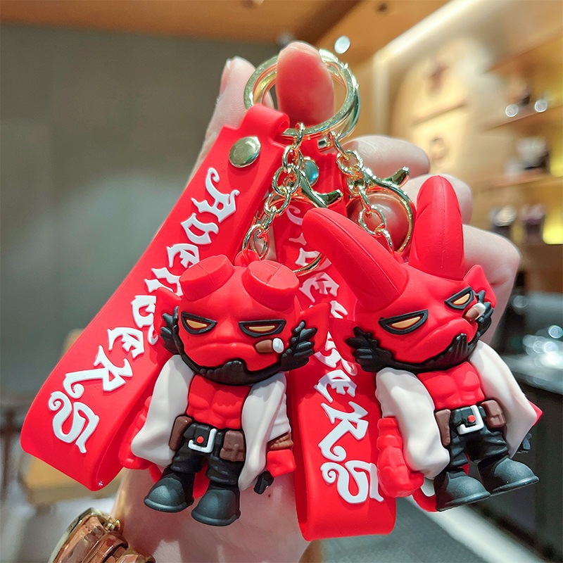 Chaveiro de personagem de filme Hellboy, chaveiro personalizado Devil Hellboy, enfeite para mochila em Oferta na Shopee