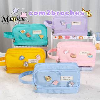 Estojo De Lápis De Grande Capacidade Lona Roxa Kawaii Fofo Cor-De-Rosa Para Estudantes em Oferta na Shopee