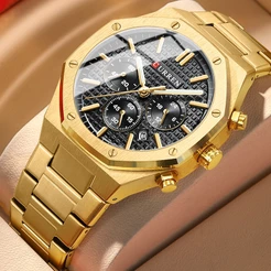 CURREN Relógio De Moda Masculina À Prova D'água Luxo De Alta Tendência Estilo Esportivo Clássico Design Casual Simples Multifuncional Movimento Quartzo 8440 X