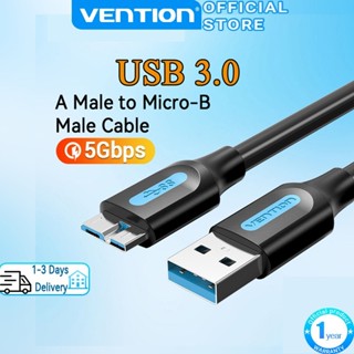 Venção Cabo Micro B USB 3.0 De Alta Velocidade 5Gbps Carregamento Rápido De Sincronização De Dados 3A Para Disco Rígido Externo
