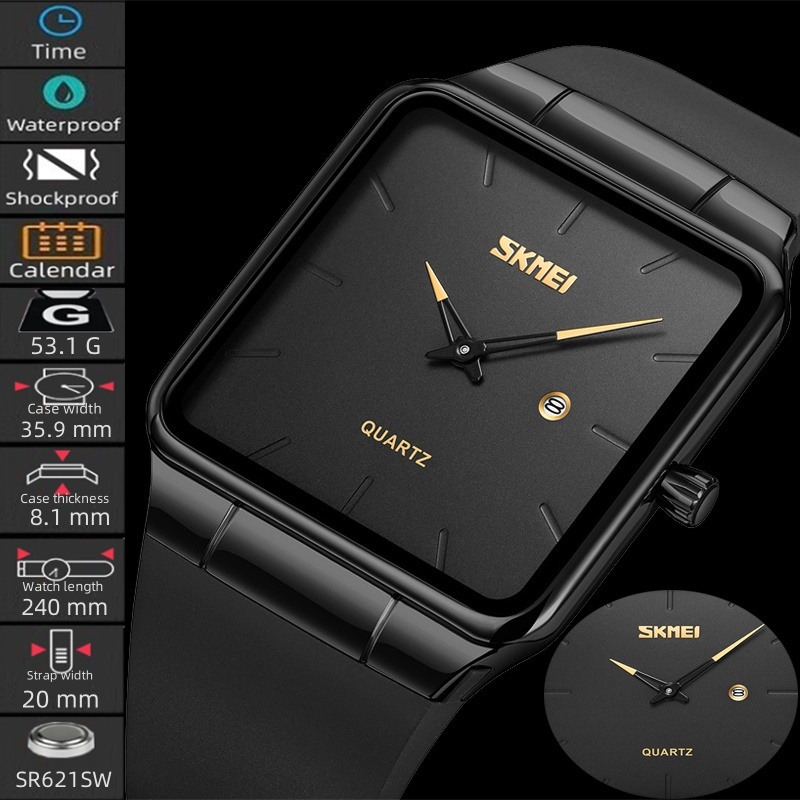 Relógio De Pulso Skmei Calendário Masculino De Quartzo 3 ATM À Prova D'água TPU Pulseira Analógica em Oferta na Shopee
