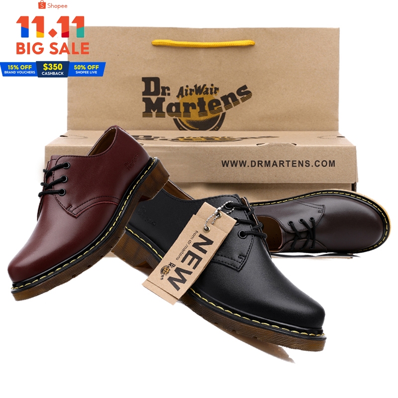 Dr. Martens 1461 Gibson Oxford Sapato 3 Furos Sapatos De Couro Unisex