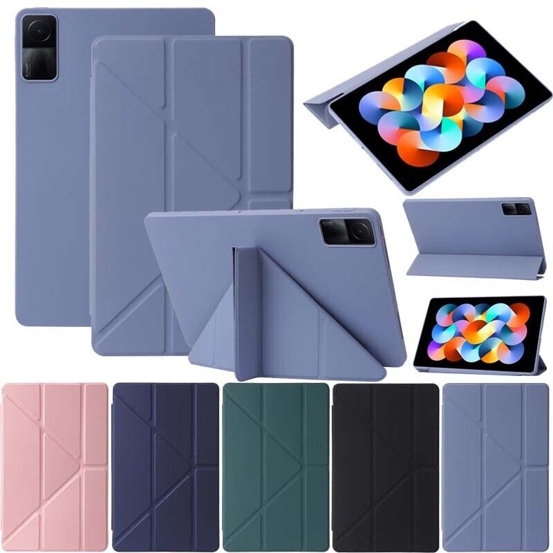 Capa Para Xiaomi Redmi Pad SE 11" Caixa redmi pad 10.61" Tablet Concha Multiangular Y Dobrável Suporte Couro Flip Case