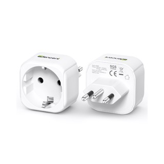 LENCENT 2 x Adaptador DE Viagem Brasil Tipo N , Europa DE Alemão Plugue DE 2 Pinos Para BR 3 Soquete