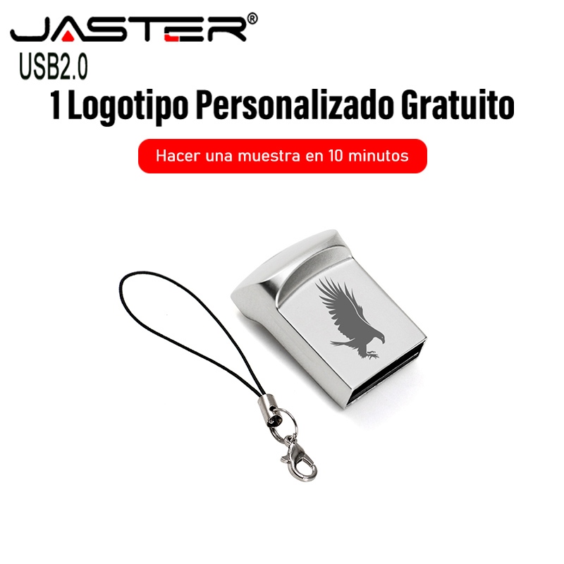 JASTER Chaveiro USB Flash Drives 128GB Logotipo Personalizado Gratuito Pendrive 2.0 Memory Stick 64GB Mini Pen Drive 32G