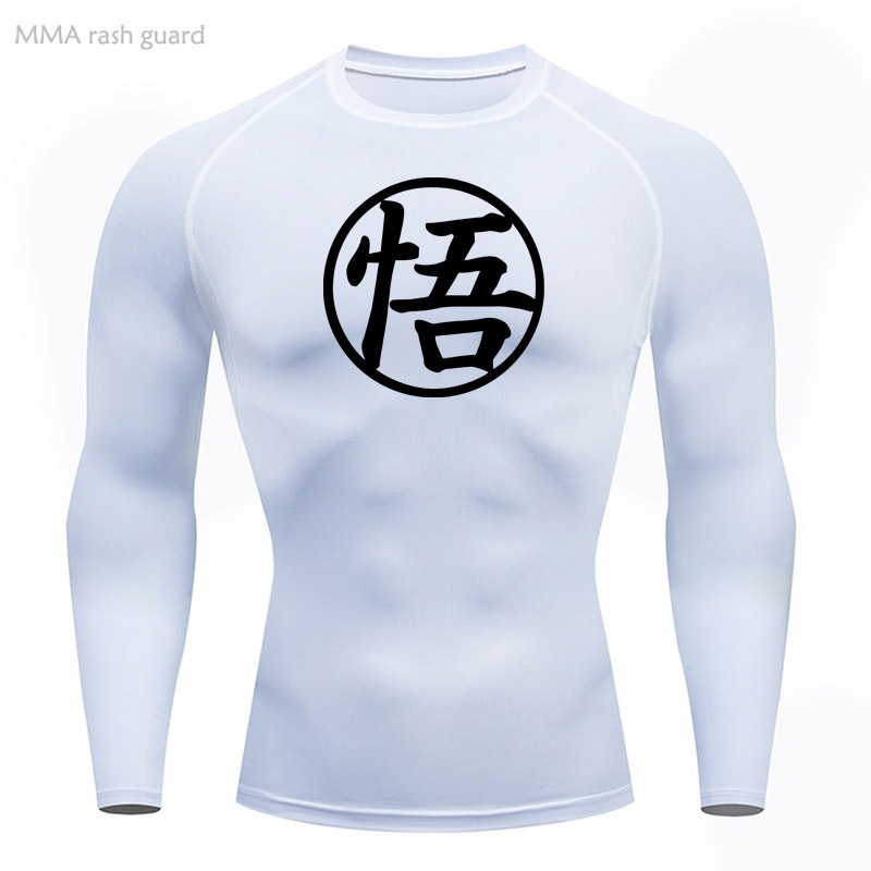 Dragon Ball Protetor Solar Masculino De Corrida Ao Ar Livre Segunda Camada De Pele Comprimindo Camiseta De Manga Comprida-Ginástica De Remo De Futebol Exercício Rápido Seco Goku Super Saiya top