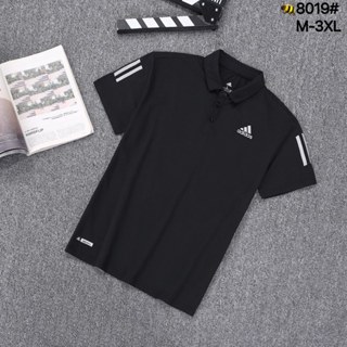 Primavera Verão Lapela Fina Meia Manga Camisa pólo masculino