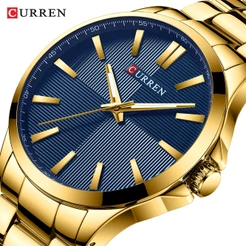 CURREN Business Temperament Relógio masculino de quartzo em aço inoxidável à prova d'água 8322 X