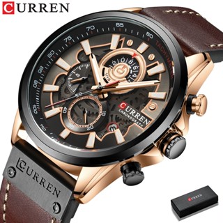 CURREN Top Luxo De Alta Qualidade De Temperamento Cinta De Couro Estilo Empresarial Tendência De Moda Original Quartzo Genuíno À Prova D