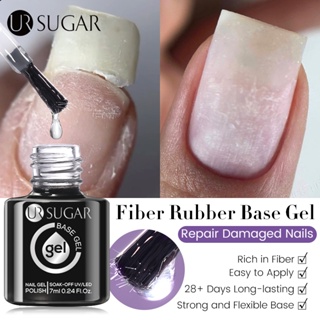 UR SUGAR 7ML Gel Funcional Base De Borracha De Fibra LED/UV Embebido Em Semi Permanente Pregos Mais Grossos em Oferta na Shopee