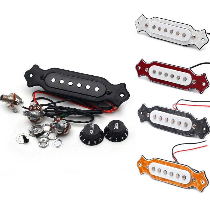 Captador De Buraco De Som Para Guitarra Acústica De 6 Cordas , Pré-Fiado , Configuração De Potes , Botões , em Oferta na Shopee