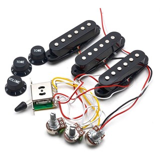 Chicote De Fiação Pré-Fiado Interruptor De 5 Vias 2T1V SSS Captador Para Guitarra ST Multicolorido