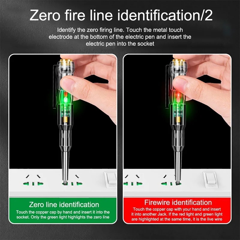 Caneta Testadora Inteligente De Tensão De 24/70-250V Detector De Energia De Indução Chave De Fenda De Circuito Testador — imagem 2 de 2