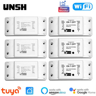 Tuya Smart WiFi Switch Com Monitor De Energia Mini Breaker Life Controle Remoto Funciona Alexa Google Home Yandex Alice