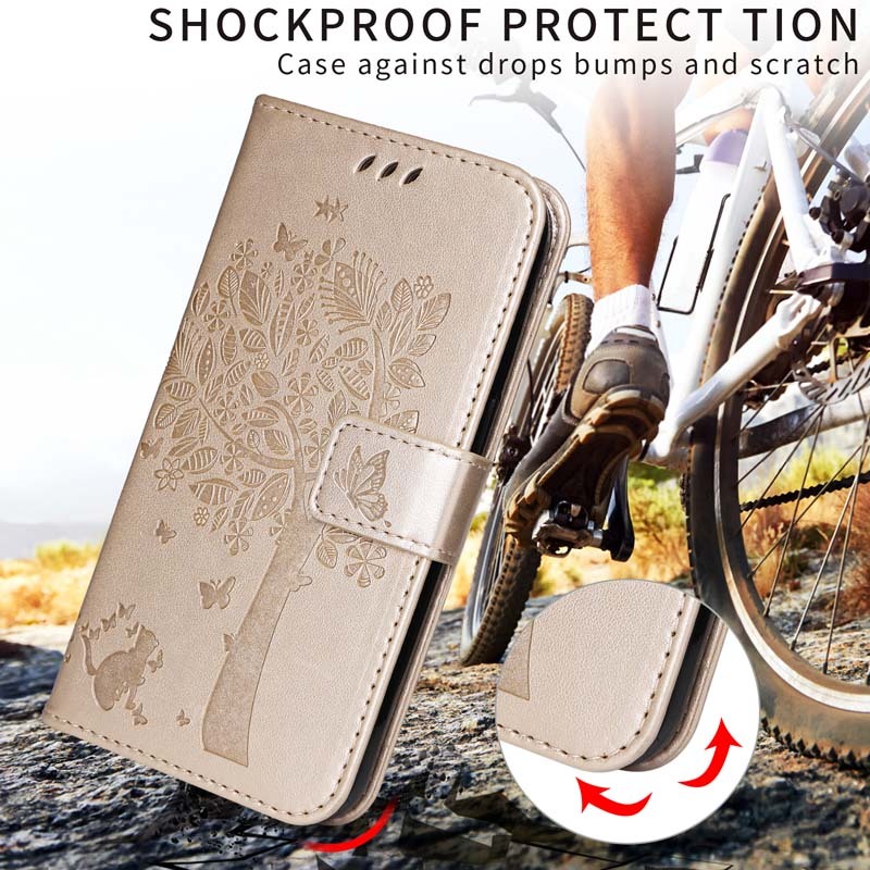 Capa De Couro Para Samsung Galaxy A20 A3O A40 A50 A30S M10 Porta-Cartões De Luxo Carteiras - detalhe