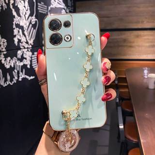 Estojo Em Corrente Para Xiaomi Redmi Note 13 pro 12 pro+ Speed 5G Quatro Folhas De Trevo 12S 12R Note12 Turbo 4G Meninas Estudantes Capa Traseira Do Telefone