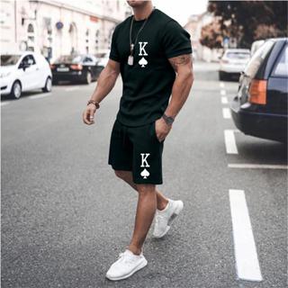 Camiseta De Moda Masculina De Manga Curta Impressa Com Topo De Feriado Masculino Solto