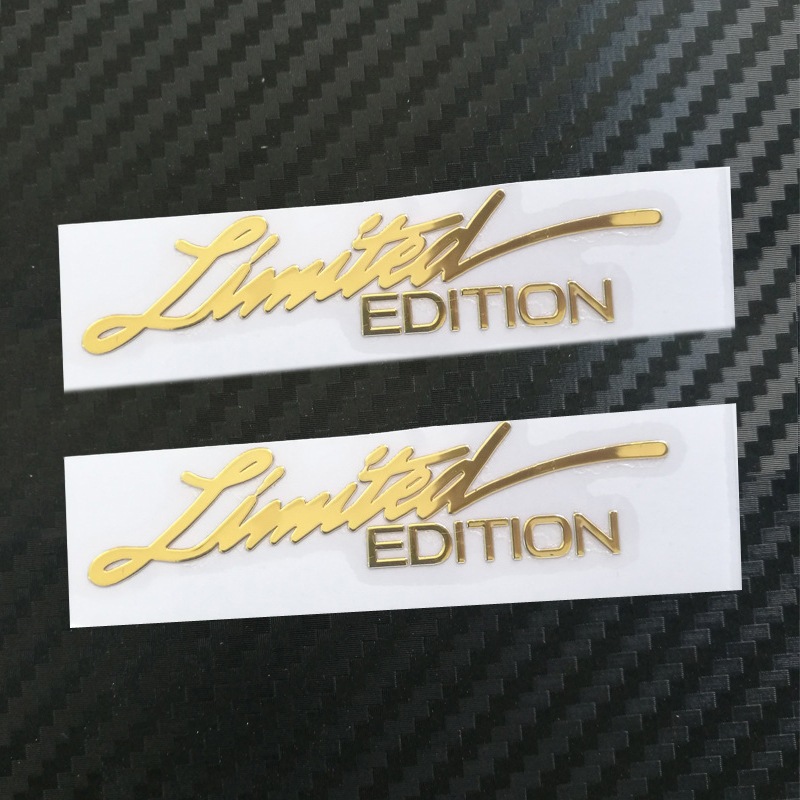 Edição Limitada Emblema Adesivos Metálicos Decalque Acessórios Interiores Para Carros Dourados
