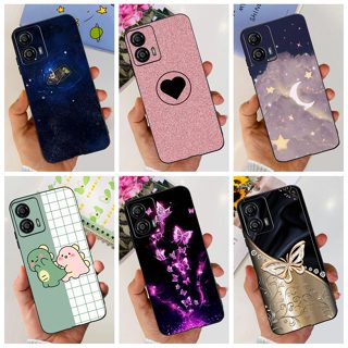 Para Moto Motorola G53 Caixa De 6,5 Polegadas De Silicone Preto Macio TPU Dinossauro Borboleta Capa Fofa XT2335-2