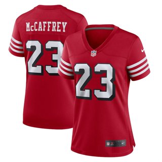 Feminina Limitada Camisa De Futebol Americana Jersey San Francisco 49ers Christian McCaffrey 2023NFL Vermelha Camiseta