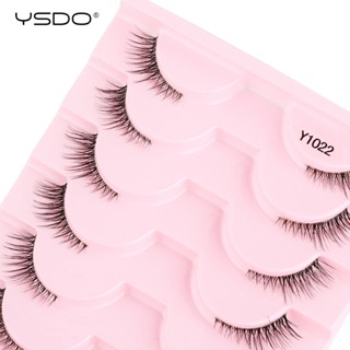 Ysdodo 10Pairs Pestanas Fofas De Olho De Gato Fofo 3D Natural Look Soft False Eyelashes