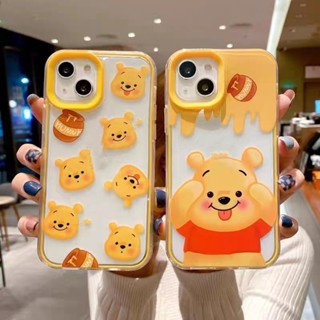 Capa De Anime 3 Em 1 Winnie the Pooh Para iPhone 15 14 13 12 11 Pro Max X XR 7 8 14 15 Plus