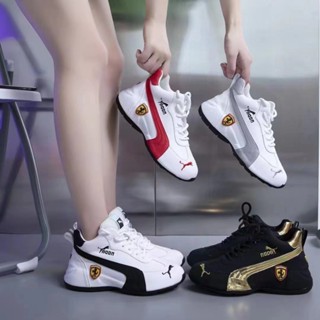 2023 Novos Tênis De Par De Couro Masculino E Feminino , Sapatos De Moda Brancos Todos Para O Winte De Outono