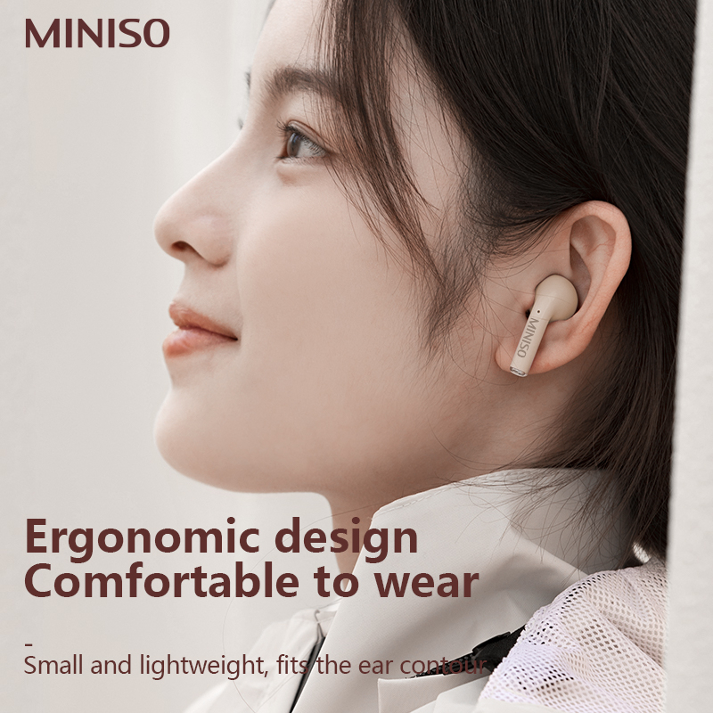Miniso M06 TWS Fone De Ouvido Bluetooth HD Qualidade Sonora Jogo Modo Música 5.3 - detalhe