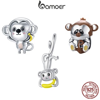 Bamoer 925 Sterling Sliver Charms Pendants Animal Design Cute Monkey Collection Acessórios Para Pulseiras DIY