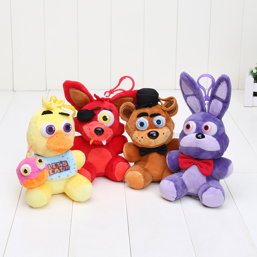 Cinco Noites No Freddy's Foxy Bear Bonnie Plush Toy Keychains Pendants Com Bolsa Brinquedos FNAF — imagem 2 de 2