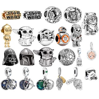 S925 Sterling Silver Star Wars Series Pingente de Prata Star Wars Pingente de Contas Soltas Pulseira de Bricolagem Acessórios
